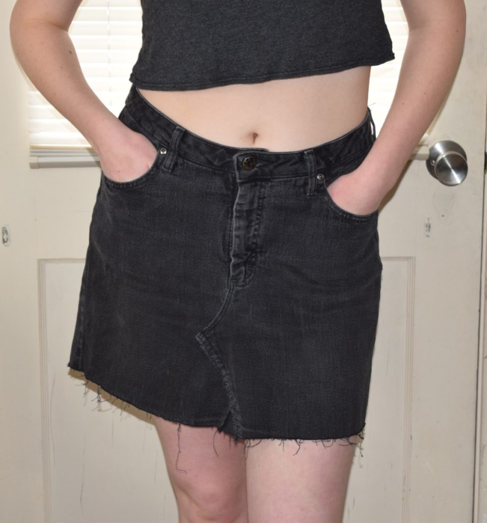 DIY, Denim Mini Skirt from Old Jeans, Step by Step