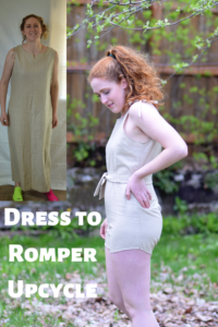dress to romper upcycle