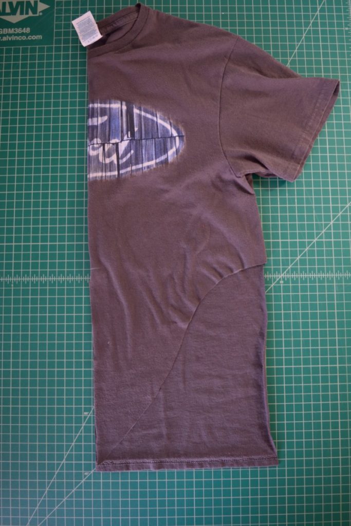 fold shirt in half along center front