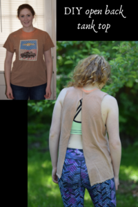 diy open back tank top t shirt upcycle pinterest graphic