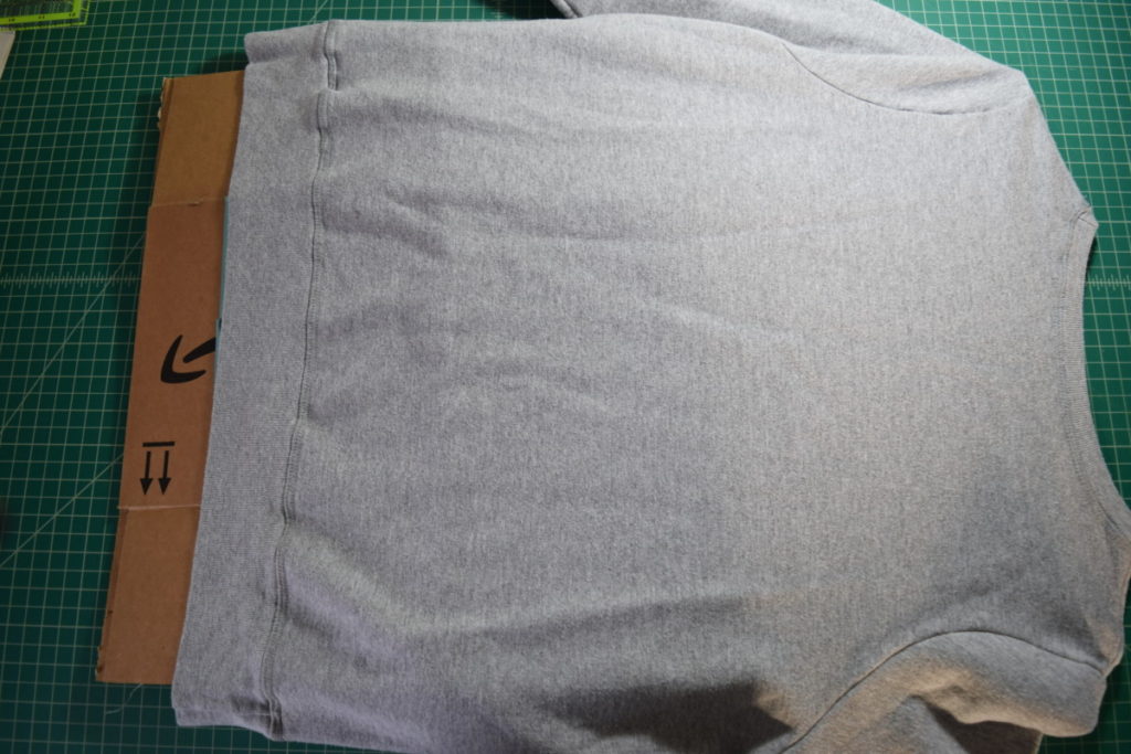 place cardboard into the sweater to prevent bleedthrough