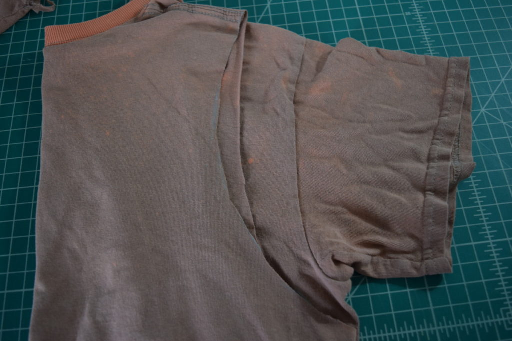 fold shirt with fronts to inside