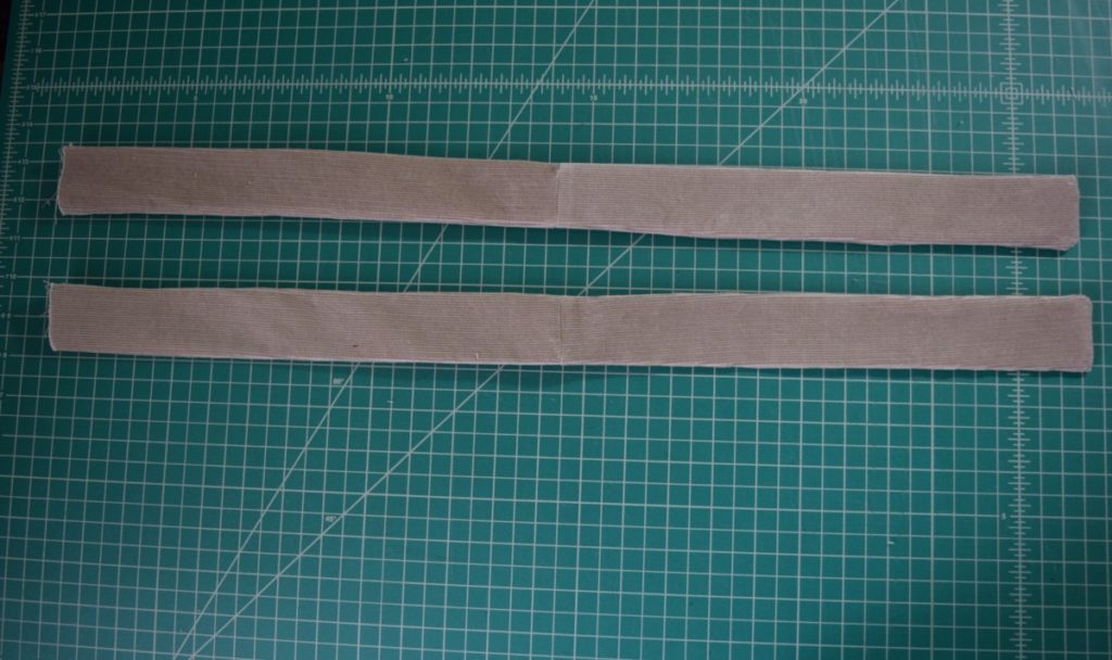 shoulder straps ironed flat