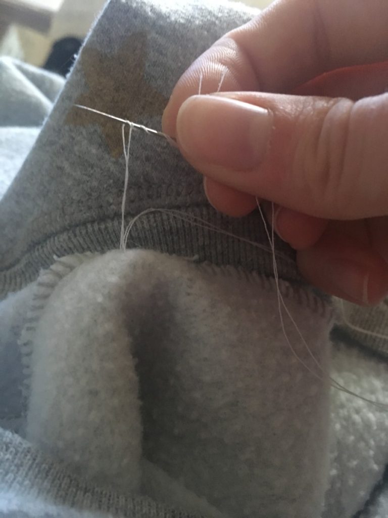 wrap tails around needle three times on direction