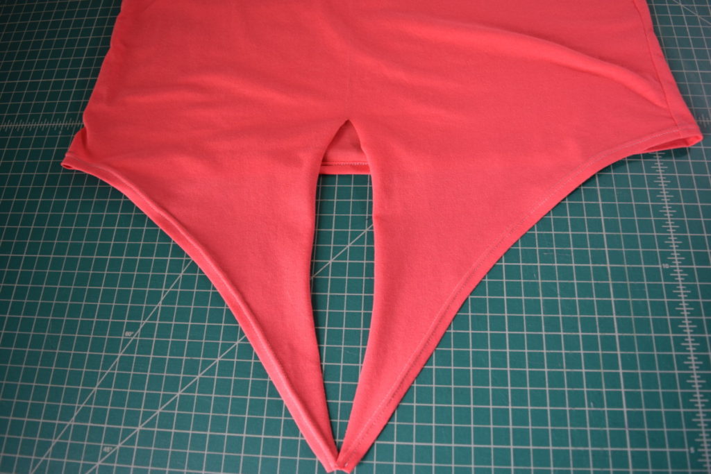 finish the hem with a double needle