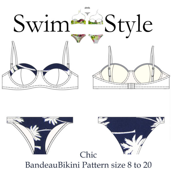 chic bandeau bikini pattern