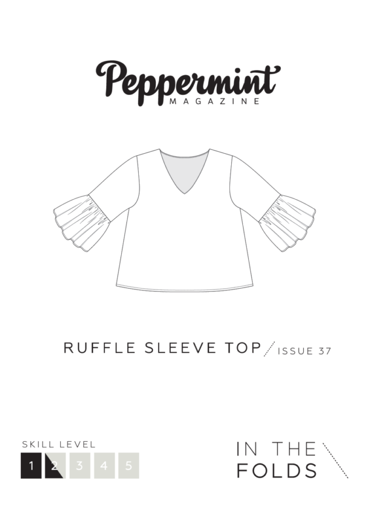 peppermint ruffle sleeve top pattern cover
