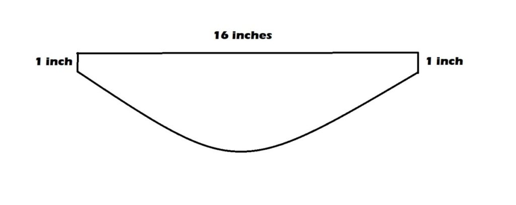16 inch ruffle diagram