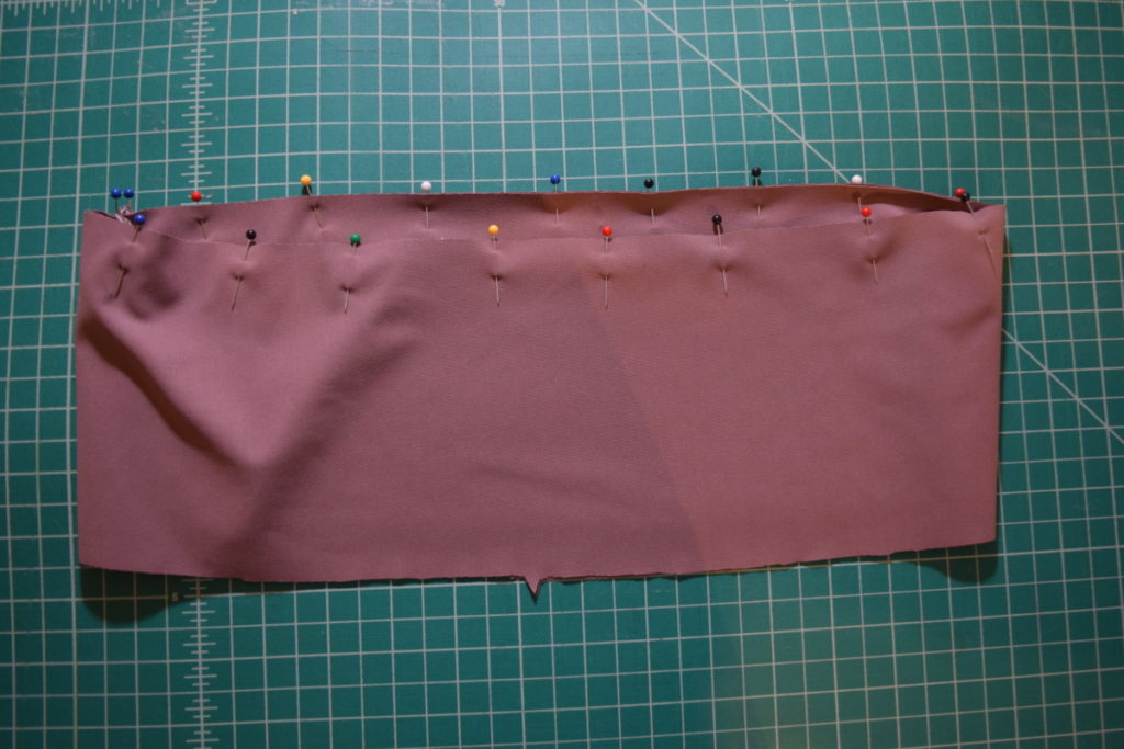 pin the two waistband pieces together
