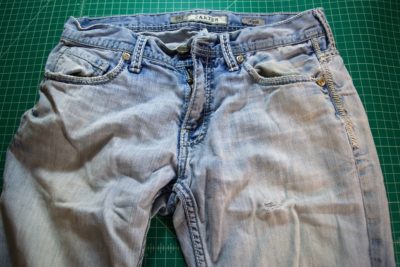 How to patch jeans with a small hole or rip - Adopt Your Clothes