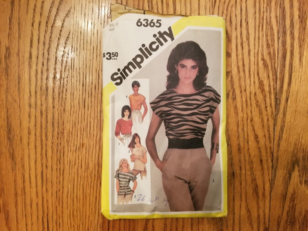 Simplicity 6365 sewing pattern