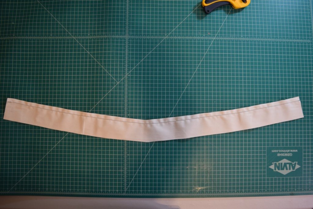 curved waistband sewn together
