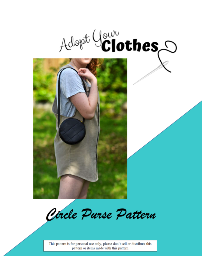free circle purse sewing pattern instruction booklet