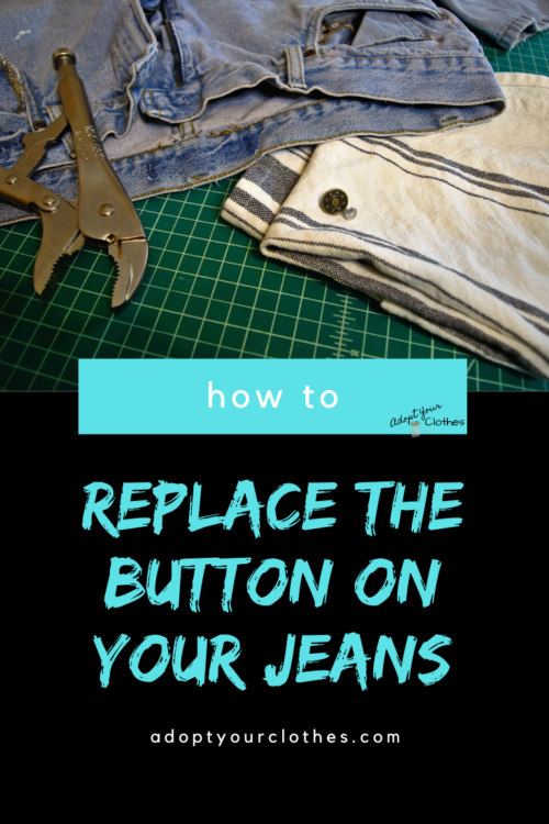 How to Fix a Jeans Button that Fell Off - Adopt Your Clothes