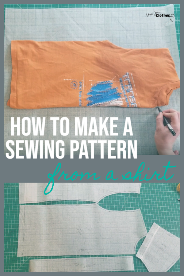 How to Make a Sewing Pattern out of a Shirt - Adopt Your Clothes