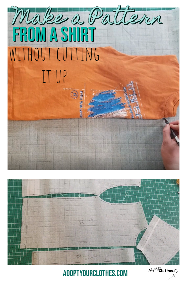 How to Make a Sewing Pattern out of a Shirt - Adopt Your Clothes