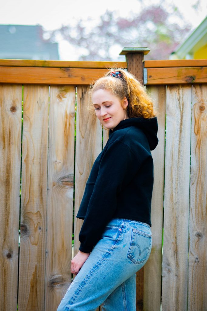 DIY Cropped Hoodie with Pocket - Adopt Your Clothes