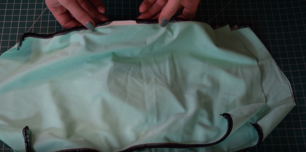 elastic is sewn into the bandeau pieces