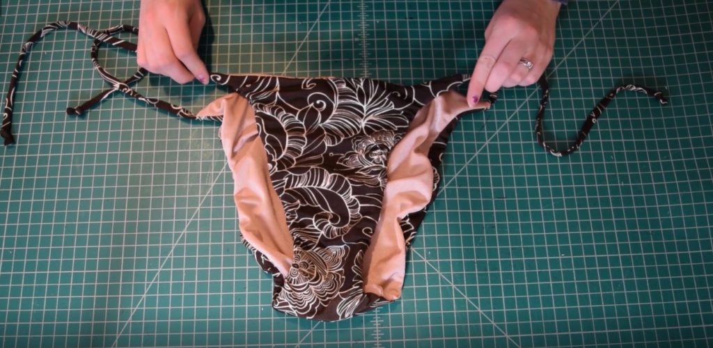 How to Sew String Bikini Bottoms with Side Ties - Adopt Your Clothes