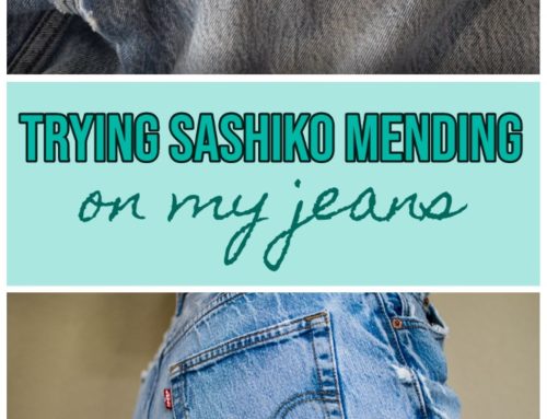 Trying Sashiko Mending on My Jeans